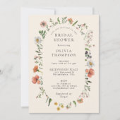 Invitation Fête des mariées d'arc Fleur sauvage d'été Boho vi (Devant)