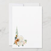 Invitation Fête des mariées d'arc floral blanc orange brûlé (Dos)