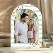 Invitation Fête des mariées d'arc floral bleu ivoire de la Ma