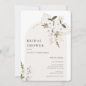 Invitation Fête des mariées d'arc floral de Bohème (Devant)