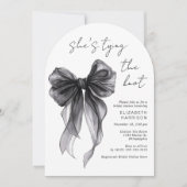 Invitation Fête des mariées d'arche d'aquarelle noire Coquett (Devant)