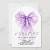 Invitation Fête des mariées d'arche d'aquarelle pourpre Coque (Devant)