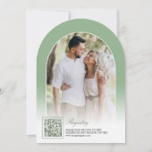 Invitation Fête des mariées d'arche d'Eucalyptus de la lune d (Dos)