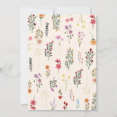 Invitation Fête des mariées d'arche Fleur sauvage couleur chi (Dos)