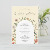 Invitation Fête des mariées d'arche Fleur sauvage de printemp (Debout devant)