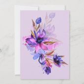 Invitation Fête des mariées d'arche florale de lavande (Dos)