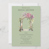 Invitation Fête des mariées d'arche Mariage Floral (Devant)