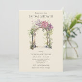Invitation Fête des mariées d'arche Mariage florale (Debout devant)