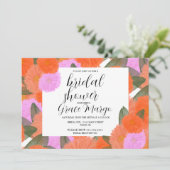 Invitation Fête des mariées d'ardoise Bouquet Bouquet Bouquet (Debout devant)