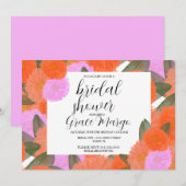 Invitation Fête des mariées d'ardoise Bouquet Bouquet Bouquet (Devant / Derrière)