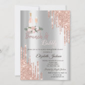 Invitation Fête des mariées d'argent de Brunch & Bubbly (Devant)