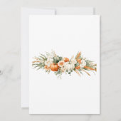 Invitation Fête des mariées d'arrangement floral de Boho Auto (Dos)