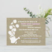 Invitation Fête des mariées d'arrosage et de bouclage (Debout devant)