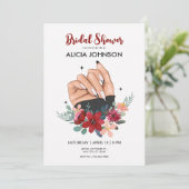 Invitation Fête des mariées d'art à ongles (Debout devant)