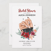 Invitation Fête des mariées d'art à ongles (Devant / Derrière)