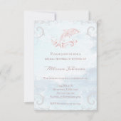 Invitation Fête des mariées dauphin rose (Devant)