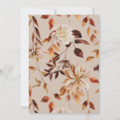 Invitation Fête des mariées d'automne (Dos)