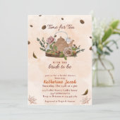 Invitation Fête des mariées d'automne à la fête du thé nuptia (Debout devant)