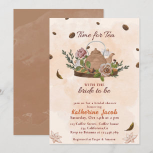 Invitation Fête des mariées d'automne à la fête du thé nuptia
