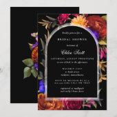 Invitation Fête des mariées d'automne bordeaux orange violet (Devant / Derrière)