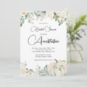 Invitation Fête des mariées d'automne Citrouille aquarelle (Debout devant)