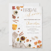 Invitation Fête des mariées d'automne confortable - Feuilles  (Devant)