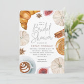 Invitation Fête des mariées d'automne cosy Brunch (Debout devant)