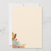 Invitation Fête des mariées d'automne de Boho (Dos)