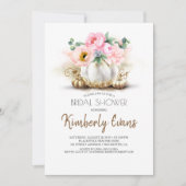 Invitation Fête des mariées d'automne de couleur rose pâle Ci (Devant)