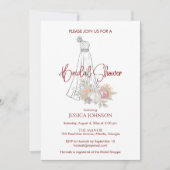 Invitation Fête des mariées d'automne de la robe mariage (Devant)