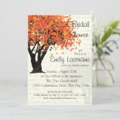 Invitation Fête des mariées d'automne de l'arbre (Debout devant)
