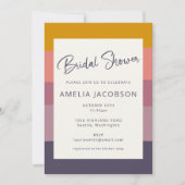 Invitation Fête des mariées d'automne des rayures de terre gé (Devant)