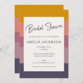 Invitation Fête des mariées d'automne des rayures de terre gé (Devant / Derrière)