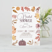 Invitation Fête des mariées d'automne, épouse d'automne Boho (Debout devant)