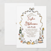 Invitation Fête des mariées d'automne fantaisiste (Devant / Derrière)