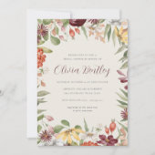 Invitation Fête des mariées d'automne Fleur sauvage (Devant)