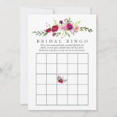 Invitation Fête des mariées d'automne Floral Bingo (Devant)