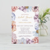 Invitation Fête des mariées d'automne florale (Debout devant)