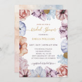 Invitation Fête des mariées d'automne florale (Devant / Derrière)