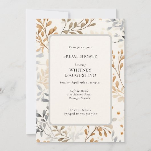 Invitation Fête des mariées d'automne moderne tout-en-un (Devant)