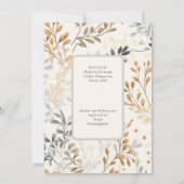 Invitation Fête des mariées d'automne moderne tout-en-un (Dos)