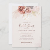 Invitation Fête des mariées d'automne Pampas Grass Boho (Devant)