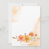 Invitation Fête des mariées d'automne Russe Citrouilles aquar (Dos)