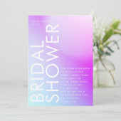 Invitation Fête des mariées d'automne violet ultra moderne (Debout devant)