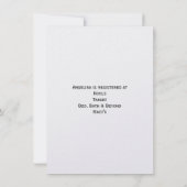 Invitation Fête des mariées de Abstraites en noir (Dos)