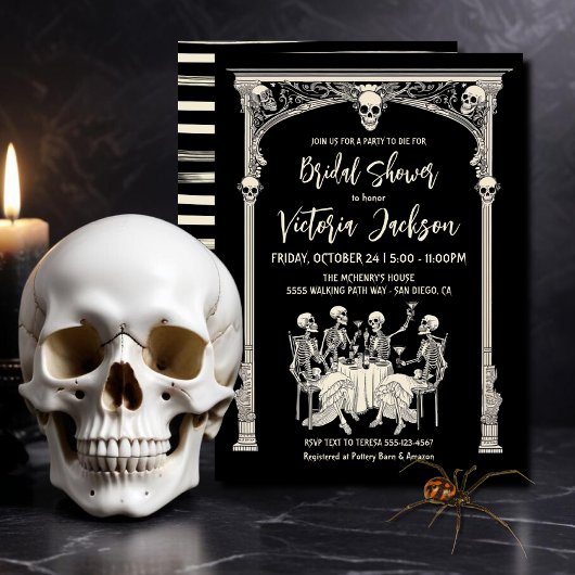 Invitation Fête des mariées de bachelorette gothique moderne 