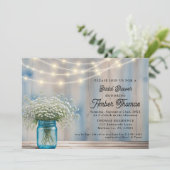 Invitation Fête des mariées de bambin rustique (Debout devant)