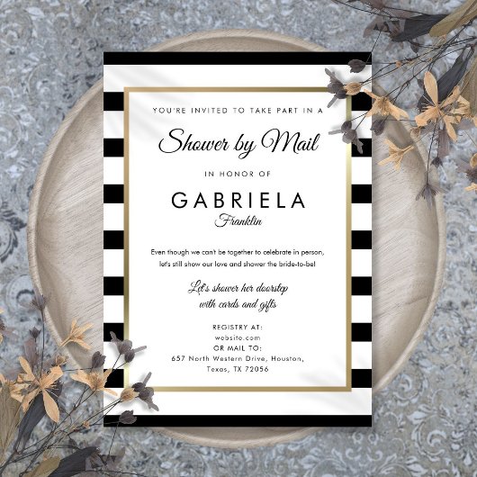 Invitation Fête des mariées De Bande Classique Par Intervalle