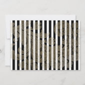 Invitation Fête des mariées de bande noire gothique victorien (Dos)