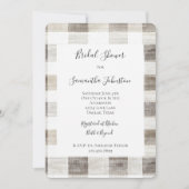 Invitation Fête des mariées de bandes de crème (Devant)
